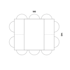 Viadurini Living Ausziehbare Esstische-Ausziehbarer und breiterer Esstisch aus Melamin und Metall – Devendra
