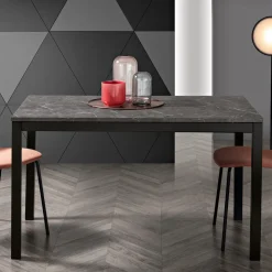 Viadurini Living Ausziehbare Esstische-Ausziehbarer Wohnzimmertisch mit Melaminplatte und Metallbeinen - Shaila