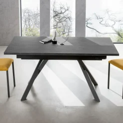 Viadurini Living Ausziehbare Esstische-Ausziehbarer Wohnzimmertisch 260 oder 300 cm aus Metall und HPL - Borgo