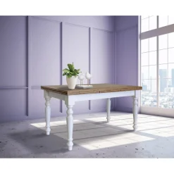 Viadurini Living Ausziehbare Esstische|Esstische Nach Mass-Ausziehbarer Wohnzimmertisch aus nordischer Tanne Made in Italy - Benidorm