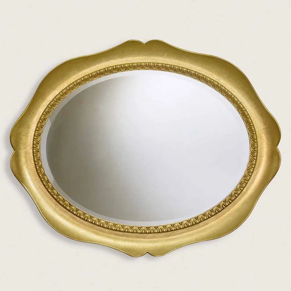 Viadurini Classic Wandspiegel-Ayous Holz Wandspiegel handgefertigt in Italien Franco