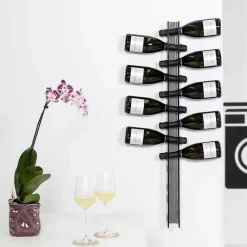 Viadurini Living Design Weinregal-Baby Big geräucherter Wandlampenhalter L6xH100xP11cm, modernes Design