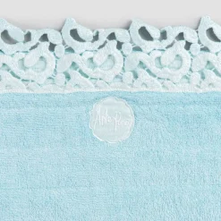 Viadurini Textile Badteppiche-Badematte aus Frottee und Leinen mit Poema Lace 2 Farben - Cuorotto