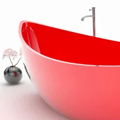 Viadurini Design Freistehende Badewannen-Badewanne aus Solid Surface®  Funamori Made in Italy