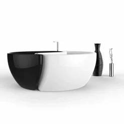 Viadurini Design Freistehende Badewannen-Badewanne aus Solid Surface® Bath Tao Made in Italy