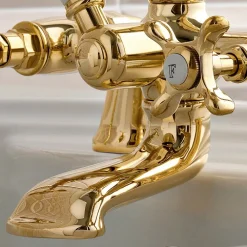 Viadurini Taps Badewannearmaturen-Badewannenarmaturen aus Messing mit Handbrause im klassischen Luxusstil - Fioretta