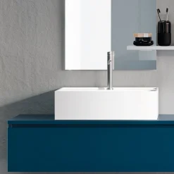 Viadurini Bathroom Badmöbel Hängend-Badezimmerkomposition komplett mit Spiegel, Keramikwaschbecken, hergestellt in Italien – Palom