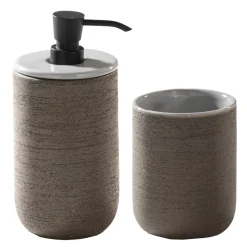 Viadurini Bathroom Badmöbel Stehend-Badezimmer-Komposition mit Waschbecken komplett mit emailliertem Zubehör - Georges