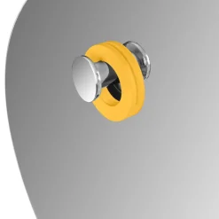 Viadurini Bathroom Badmöbel Stehend-Badezimmerkomposition mit natürlichem Teakholzschrank und rundem Spiegel - Patryk