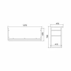 Viadurini Bathroom Vintage Waschbecken|Keramikwaschbecken-Badezimmerkonsole L 135 cm mit Doppelschale aus Keramik mit Füßen - Nausica