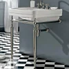 Viadurini Bathroom Keramikwaschbecken-Badezimmerkonsole L69 cm auf den Füßen aus weißer Vintage-Keramik, hergestellt in Italien - Marwa