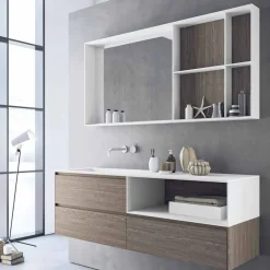 Viadurini Bathroom Badmöbel Hängend-Badezimmermöbel Zusammensetzung, modernes und hängendes Design Made in Italy - Callisi8