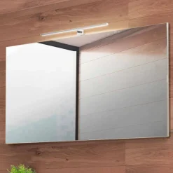 Viadurini Bathroom Badmöbel Hängend-Badezimmerschrank 120 cm, Spiegel und Waschbecken - Becky