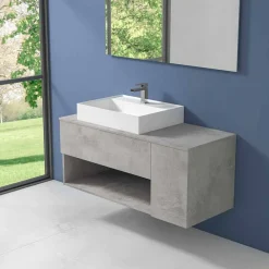 Viadurini Bathroom Badmöbel Hängend-Badezimmerschrank mit hängendem Design und modernem Arbeitsplattenwaschbecken - Pistillo