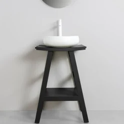 Viadurini Bathroom Badmöbel Stehend-Badezimmerschrank-Komposition mit Spiegel und Zubehör aus Ton - Maryse