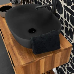 Viadurini Bathroom Badmöbel Stehend-Badezimmerschrank-Komposition mit Waschbecken aus Harz, Schrank und Zubehör - Patryk