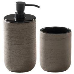 Viadurini Bathroom Badmöbel Stehend-Badezimmerschrank-Komposition mit Waschbecken aus Harz, Schrank und Zubehör - Patryk