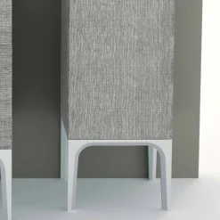 Viadurini Bathroom Badmöbel Stehend-Badezimmersäule mit 2 Türen in modernem Design Öko-Holz Ambra, made in Italy