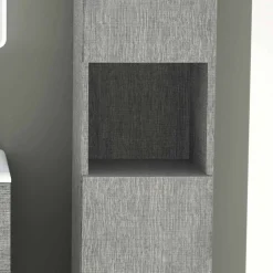 Viadurini Bathroom Badmöbel Stehend-Badezimmersäule mit 2 Türen in modernem Design Öko-Holz Ambra, made in Italy