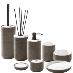 Viadurini Bathroom Badzubehör-Badezimmerzubehör aus Ton mit weißer Innenausstattung Made in Italy - Antonella