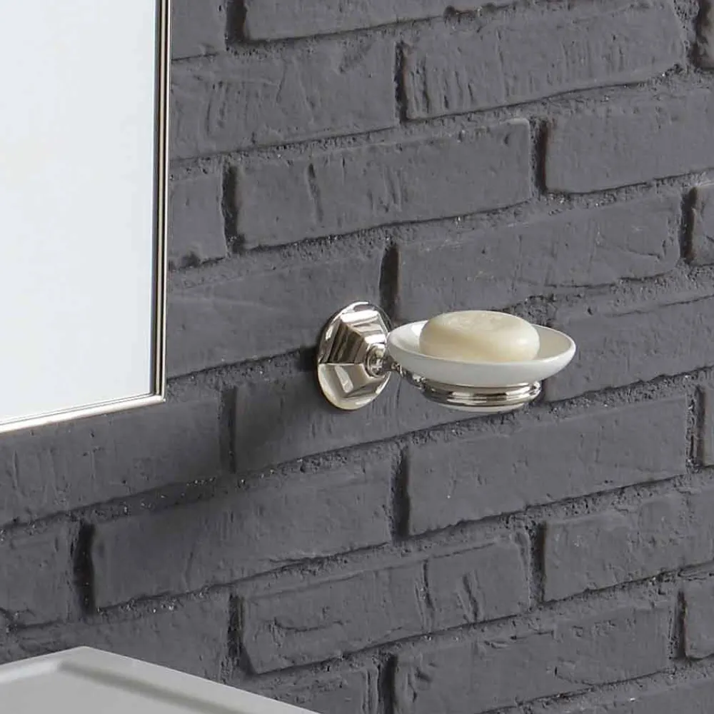 Viadurini Bathroom Badmöbel Stehend-Badezimmerzusammensetzung Waschbecken auf Säule aus weißer Keramik Vintage Ania