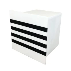 Viadurini Bathroom Toilettenpapierhalter-Badrollenhalter aus weißem Corian oder mit schwarzen Einsätzen Italienisches Design - Elono