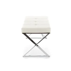 Viadurini Living Moderne Wohnzimmerbank-Bank aus Kunstleder und Metallstruktur – Argon