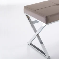 Viadurini Living Moderne Wohnzimmerbank-Bank aus Kunstleder und Metallstruktur – Argon