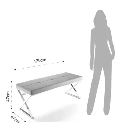 Viadurini Living Moderne Wohnzimmerbank-Bank aus Kunstleder und Metallstruktur – Argon