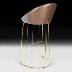 Viadurini Living Barhocker-Barhocker Dedo, modernes Design, made in Italy, Rücken und Sitz gepolstert