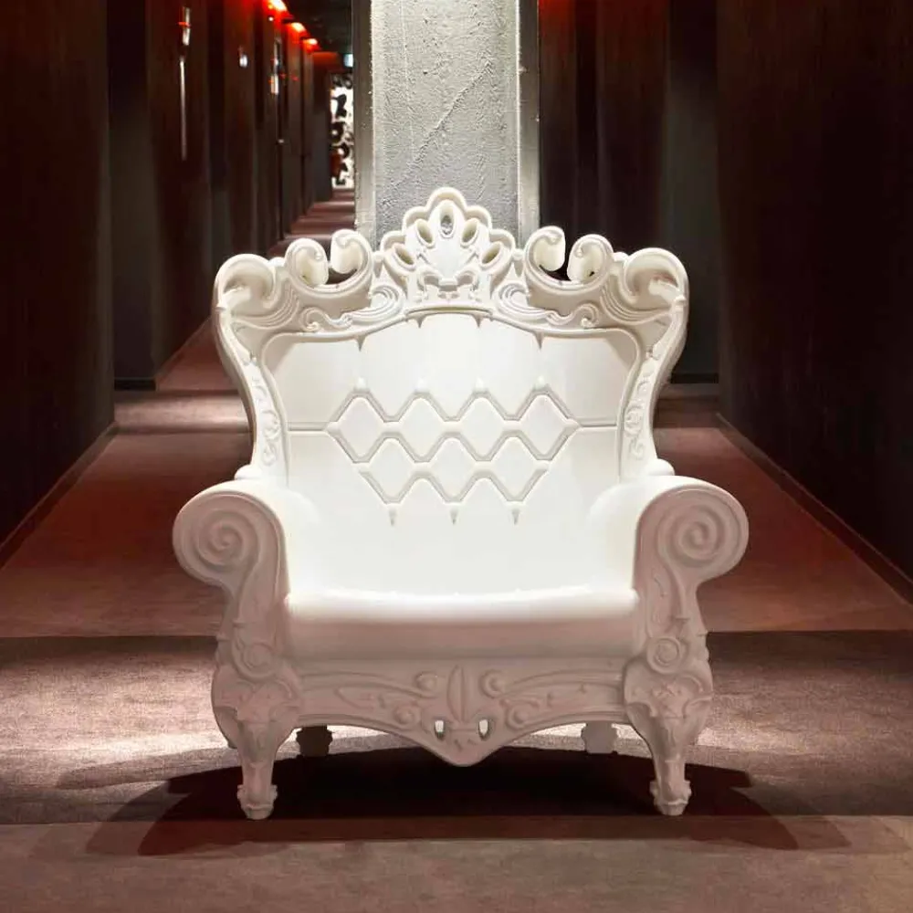 SLIDE Moderne Sessel-Barock-moderner Farbsessel Queen Of Love, hergestellt in Italien