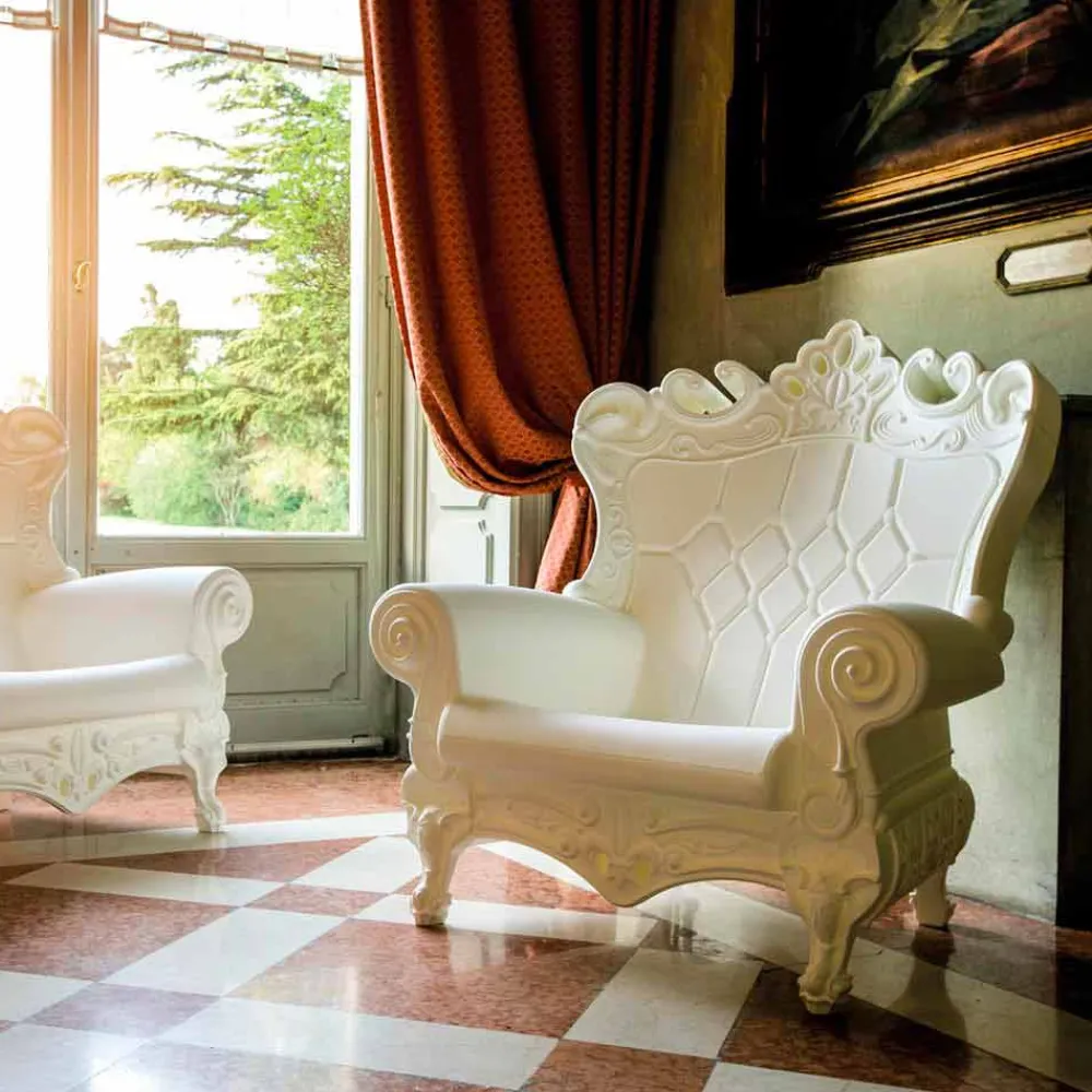 SLIDE Moderne Sessel-Barock-moderner Farbsessel Queen Of Love, hergestellt in Italien