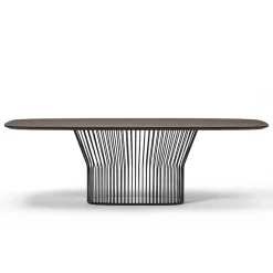 Viadurini Living Esstische-Barrel Esstisch aus Holz und schwarzem Metall Made in Italy - Alfero