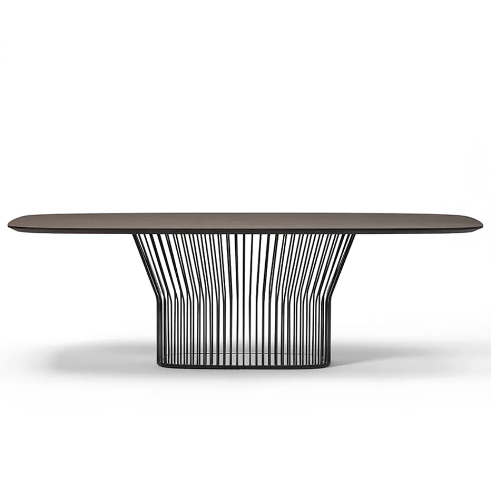 Viadurini Living Esstische-Barrel Esstisch aus Holz und schwarzem Metall Made in Italy - Alfero