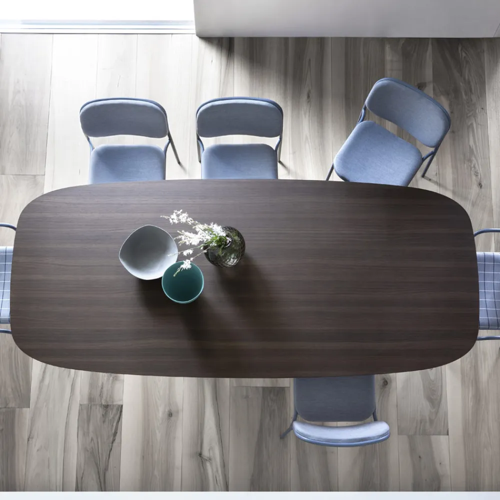 Viadurini Living Esstische-Barrel Esstisch aus Holz und schwarzem Metall Made in Italy - Alfero