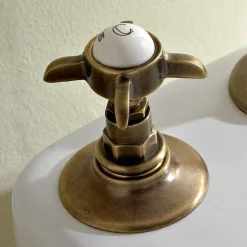 Viadurini Taps Bidetarmaturen-Batterie-Bidet 3 Löcher Interne Lieferung Messing- und Schmetterlingsgriffe - Miriano