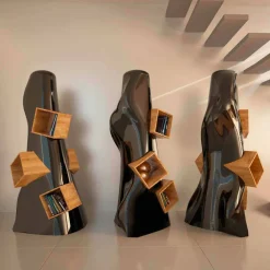 Viadurini Design Moderne Design Bücherregale-Bücherregal aus holz und Solid Surface® K2 Made in Italy