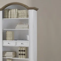 Viadurini Classic Moderne Design Bücherregale-Bücherregal mit 6 offenen Fächern und 2 Schubladen Made in Italy – Flora