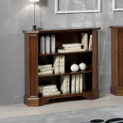 Viadurini Classic Moderne Design Bücherregale-Bücherregal mit 3 offenen Fächern aus furniertem Holz, hergestellt in Italien – Epona