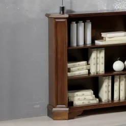 Viadurini Classic Moderne Design Bücherregale-Bücherregal mit 3 offenen Fächern aus furniertem Holz, hergestellt in Italien – Epona