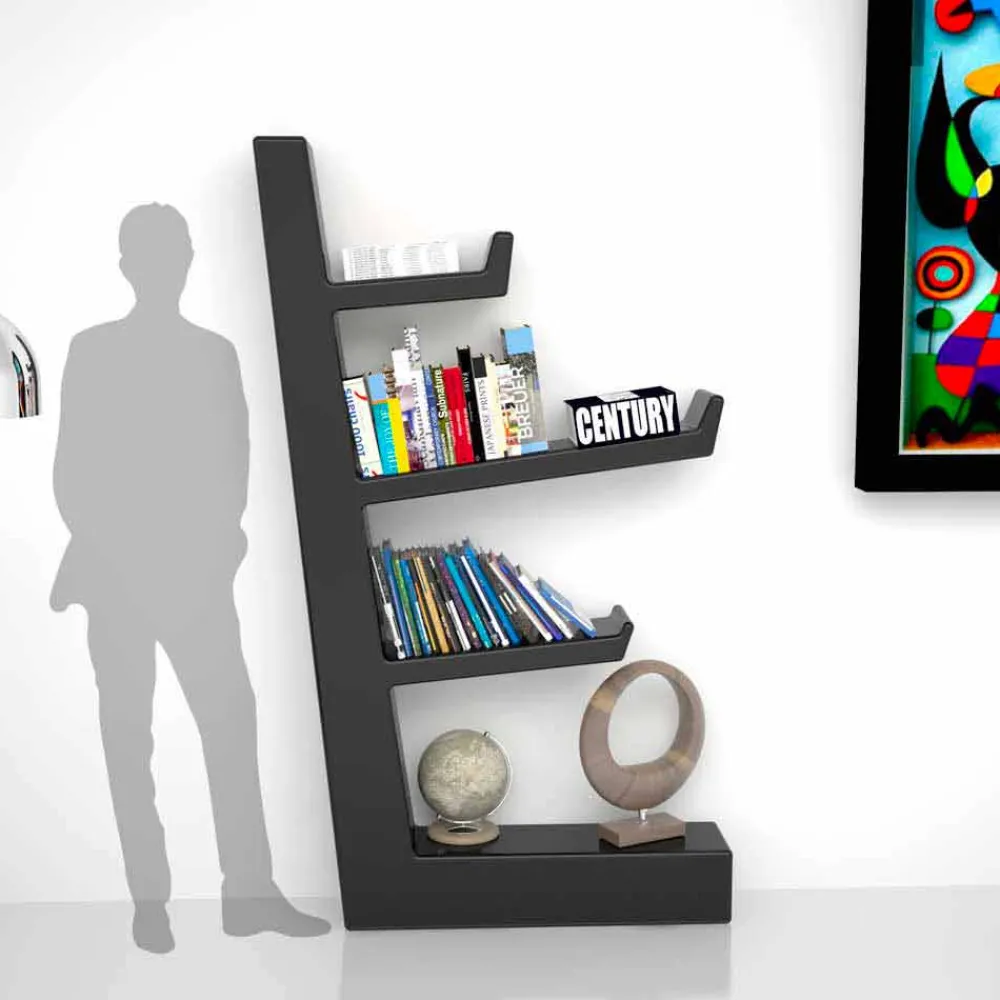 Viadurini Design Moderne Design Bücherregale-Bücherregal modern aus Solid Surface® Made in Italy Austen