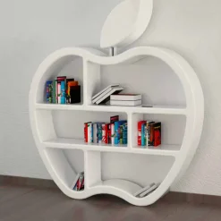 Viadurini Design Moderne Design Bücherregale-Bücherregal modern rot, weiß oder grau Gluttony