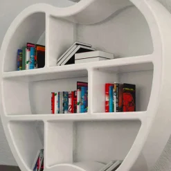 Viadurini Design Moderne Design Bücherregale-Bücherregal modern rot, weiß oder grau Gluttony