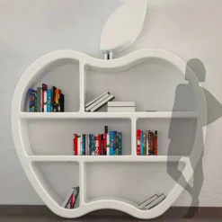 Viadurini Design Moderne Design Bücherregale-Bücherregal modern rot, weiß oder grau Gluttony