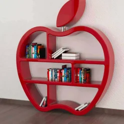 Viadurini Design Moderne Design Bücherregale-Bücherregal modern rot, weiß oder grau Gluttony