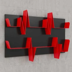 Mabele Moderne Design Bücherregale-Bücherschrank moderner Design Battikuore 130x87 (2 Regale) aus Metall