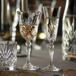 Viadurini Kitchen Italienisches Kristallgeschirr-Becherflöte Ökologisches Kristallglas für Champagner 12 Stück - Cantabile