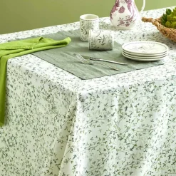 Viadurini Textile Tischdecken-Bedruckte Leinentischdecke mit zarter Pflanzenfantasie Made in Italy - Samt