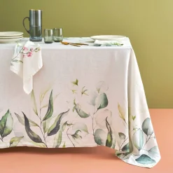 Viadurini Textile Tischdecken-Bedruckte und gewaschene Tischdecke aus reinem Leinen, hergestellt in Italien - Fantasy
