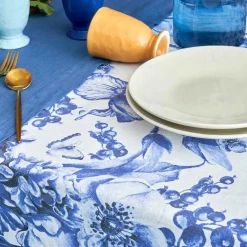 Viadurini Textile Tischdecken-Bedruckte und waschbare Leinentischdecke mit üppigem Blumenmuster - Caress